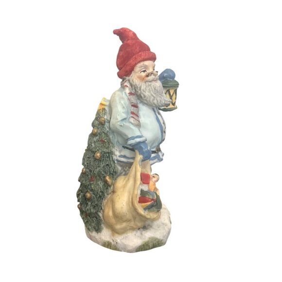 Vintage 1992 Julenisse Scandinavian Santa Figurine With Lantern & Toy Bag - Picture 2 of 7